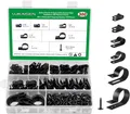 Produktbild: 300 Stück R-Typ Kabelschellen, Nylon R Clips, Drahtklemmen, 4.7mm/6.3mm/9.5mm/12.7mm/19mm/25.4mm Kabelklemmen, Kunststoff Kabel Klemmen für Büro Zuhause Draht Kabelführung Kabelbefestigung Schwarz