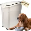 Produktbild: Futtertonne Luftdicht mit Deckel Futtertonne Pferd Hund Hundefutter Aufbewahrung Hundefutter Box Trockenfutter Aufbewahrung Futterbox Hund 54 L - Weiß