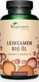 Produktbild: Vegavero Leinsamenöl | 120 Kapseln | reich an Omega-3, -6, -9 Fettsäuren | kaltgepresst | ohne Zusatzstoffe | vegan