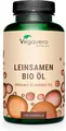 Produktbild: Vegavero Leinsamenöl Bio | 120 Kapseln | Reich an Omega-3, -6, -9 Fettsäuren
