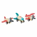 Produktbild: Legler Rückziehflieger-Set 3-tlg. Spielflugzeuge, Rückzugantrieb Holz Kunststoff