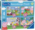 Produktbild: RAVENSBURGER Peppa Pig Puzzle: Spaßtage 4in1 (12,16,20,24 Teile)