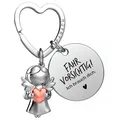 Produktbild: FABACH Fahr vorsichtig Schlüsselanhänger Auto Schutzengel Glücksbringer mit Herz und Gravur - Autofahrer Geschenke Schlüsselanhänger - Führerschein Geschenk Engel Auto Glücksbringer
