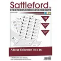 Produktbild: Sattleford 2400 Adress-Etiketten 70x36 mm Universal für Laser/Inkjet