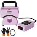 Produktbild: VEVOR Hutpresse, Mini-Hut-Hitzepresse für Kappen mit integriertem Bedienfeld, Kappenpresse mit 15 x 8 cm gebogener Heizplatte, Sicherheitsbasis und Handschuh, automatische Abschaltung, lila