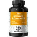 Produktbild: NATURE LOVE® Bio Schwarzkümmelöl - 240 Kapseln - 1000mg/Tag - 50% Linolsäure - kaltgepresst, Ägypten