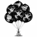 Produktbild: Folat 8237 8 Luftballons Piratenparty-Deko schwarz-Weiss Einheitsgröße