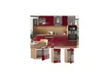Produktbild: Vicco Hängeglasschrank Küchenschrank Küchenmöbel Fame-Line Eiche Rot Bordeaux modern 40 cm Küche Einbauküche Hängeschrank Glasschrank Drehtür Einlegeboden Küchenzeile Hochglanz