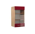 Produktbild: Vicco Glashängeschrank Fame-Line, Bordeaux Hochglanz/Goldkraft Eiche, 40 cm