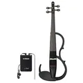 Produktbild: Yamaha YSV104 – Silent Violine mit D'Addario Zyex-Saiten, Piezo-Tonabnehmer und Kontrollbox, in Schwarz