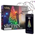 Produktbild: Twinkly Strings 100 LED RGB, LED-Lichterkette für Draußen und Drinnen, Smarte LED-Lichter, Kompatibel mit Alexa und Google Home, IP44, App-Steuerung, Schwarzes Kabel, 8m