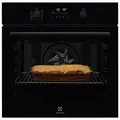 Produktbild: Electrolux Einbaubackofen Black Glass Line, Schwarz, Glas, A+, 59.5x59.4x54.8 cm, Digitaldisplay, Elektronikuhr, versenkbare Drehwähler, Backofenbeleuchtung, Pyrolyse-Selbstreinigung, Küchen, Küchenelektrogeräte, Backöfen