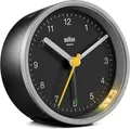 Produktbild: Braun Quarzwecker BC12SB, schwarz-silber, mit Snooze/Beleuchtungsfunktion