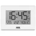 Produktbild: Elektronische Xxl-uhr Mit Thermometer Und Wecker Ade, 23 X 3 X 16 Cm, Weiß