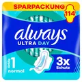 Produktbild: Always Ultra Day Damenbinden Normal (Größe 1) mit Flügeln 114 Stück, Super Saugfähig Und Ultra Dünn, für Die Periode