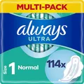 Produktbild: Always Ultra Binden Damen Gr. 1 Normal mit Flügeln Multipack 114 3 x 38 Stück