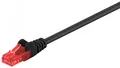 Produktbild: CAT 6 Patchkabel, U/UTP, schwarz 0.25 m
