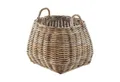 Produktbild: Kobolo Aufbewahrungskorb Korb aus Rattan geflochten kubu grey mit Henkeln