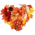 Produktbild: com-four® 49-teiliges Herbstdeko-Set - Tischdeko für den Herbst - DIY Bastel-Set für Ernte- und Türkranz - große Streudeko als herbstlicher Tischschmuck, Fensterdekoration