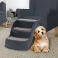 Produktbild: vidaXL Hundetreppe mit 3 Stufen Klappbar Dunkelgrau