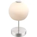 Produktbild: Globo LED Tisch Leuchte Schlaf Gäste Zimmer Beistell Glas Kugel Lampe Touch 21946