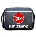Produktbild: Logoshirt® Air Zaire I Logo I Umhängetasche I Schultertasche I Retro-Sporttasche I Kunstleder I Querformat I blau I Lizenziertes Originaldesign