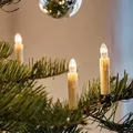 Produktbild: Lichterkette Weihnachtsbaum innen 15 teilig, Germany, Riffelkerzen, mit Wachstropfen, Glühfaden 811575 - Weiß