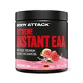 Produktbild: Body Attack Extreme Instant EAA Pulver - Watermelon, 300 g - Vegan, Made in Germany - 8 essentielle EAA Aminosäuren für eine Protein reiche Ernährung & intensives Training - Ideale 2:1:1 Ratio