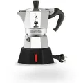 Produktbild: BIALETTI Italienische Mokka-Kaffeemaschine, elektrisch, 2 Tassen - Silber Edelstahl