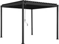 Produktbild: Mirador Pavillon Pergola 80 Solid 3x4 m Stahl Anthrazit verstellbares Lamellendach Gart, Pergola 80 Solid 3x4 m Stahl Anthrazit verstellbares Lamellendach Gart
