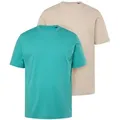 Produktbild: JP1880 T-Shirt bis 8XL T-Shirt im Doppelpack Rundhals (2-tlg) blau 8XL
