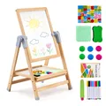 Produktbild: VEVOR 2-in-1 Kinder Staffelei Kindertafel Kreidetafel Whiteboard Zubehör Holz