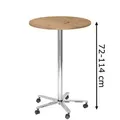 Produktbild: Hammerbacher Stehtisch ST08, asteiche, höhenverstellbar, 72-114 x 80cm (HxØ)