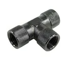Produktbild: T-Stück - Innengewinde G1/4 - kompakt - gerändelt - black nickel