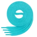 Produktbild: Di Ficchiano 1 Paar SCHNÜRSENKEL türkis flach 7mm breit für Sneaker Sportschuhe Lederschuhe - flache Schuhbänder sehr reißfest - Shoe Laces Farbe: türkis 60cm