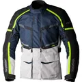 Produktbild: RST Maverick Evo, Textiljacke wasserdicht - Hellgrau/Dunkelblau/Schwarz/Neon-Gelb - 3XL