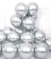 Produktbild: Luftballons Silber Metallic Helium 50 Stück 12 Zoll Luftballon Silberne Ballo...