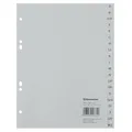 Produktbild: 5x Buchstabenregister A-Z Register DIN A5 hoch PP grau, 20-teilig, NEU & OVP