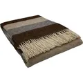 Produktbild: Wolldecke 100% Wolle | Plaid/Wohndecke | Braun/Creme/Grau