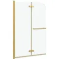 Produktbild: Duschabtrennung Transparent und Gold 95 x 140 cm vidaXL