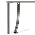 Produktbild: SO-TECH® Schreibtisch Kabelkanal Kabelführung Kabeldurchlass Länge: 780 mm rund Ø 62 mm silbergrau