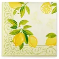 Produktbild: Sovie HORECA Serviette Nancy in creme aus Linclass® Airlaid 40 x 40 cm, 50 Stück - Zitrone Schnörkel