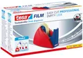 Produktbild: tesa Easy Cut Professional - Standfester Tischabroller für tesafilm - zur Verarbeitung von großen Klebefilmrollen - Rot/Blau