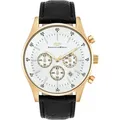 Produktbild: Rhodenwald Söhne Armband-Uhr Goodwill Gelbgold Echtleder Schwarz 10010072
