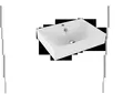 Produktbild: Kaldewei SILENIO Wandwaschtisch 3044 600x460x120 mm, 904306013001, Ausführung: