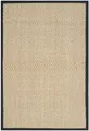 Produktbild: SAFAVIEH Naturfaser Teppich für Wohnzimmer, Esszimmer, Schlafzimmer - Natural Fiber Collection, Kurzer Flor, Natürlich und Schwarz, 122 X 183 cm