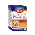 Produktbild: Abtei Kinder Vitamin D3 Schmelztabletten Knochen Immunsystem 50 Stück Zitrone