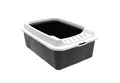 Produktbild: Rotho MyPet Eco Bonnie Katzenklo mit Top-Eingang, Kunststoff (PP recycelt), schwarz/weiss, M (57.2 x 39.3 x 20.9 cm)
