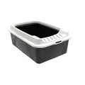 Produktbild: Rotho Katzentoilette Tray M Eco Bonnie schwarz/sabbia sand 57,1x39,2x20,9 cm