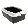Produktbild: Rotho Eco Bonnie Katzentoilette mit oberem Eingang in schwarzem S